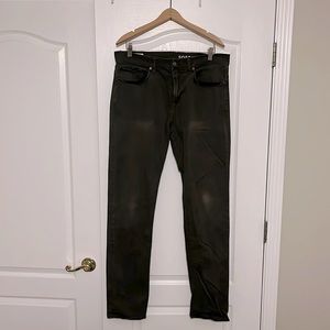 Olive (“wet moss”) Gap soft wear slim khaki pants (36 X 34)